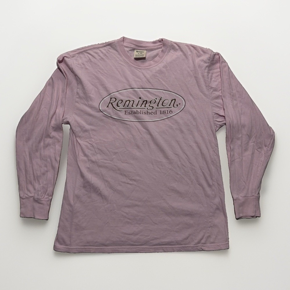 Vintage Remington Shirt Mens Extra Large S Pink Bear Hunting Guns Shooting 90s
